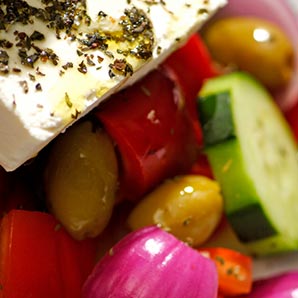 Étagé de légumes grillés au chèvre chaud