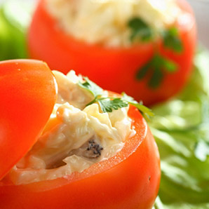 Tomatoes Stuffed with Tuna Confit