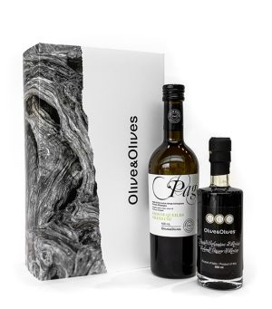 Olive Tree Grand Cru Gift Box – Pago de Queiles and O&O 3 Ori Balsamic Vinegar