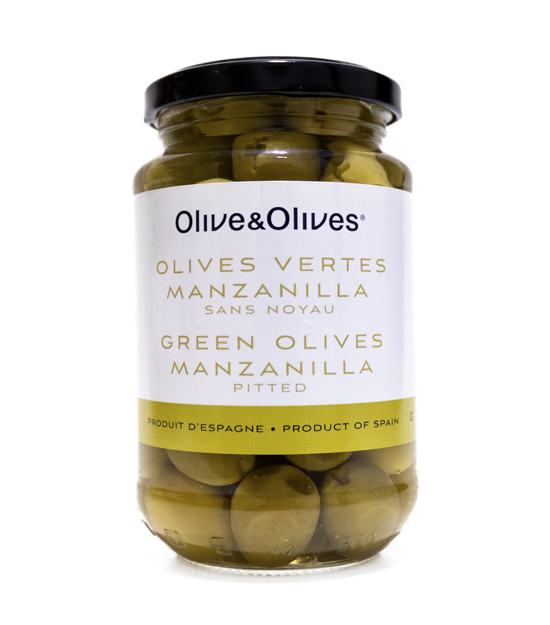 O&O Pitted Manzanilla green olives